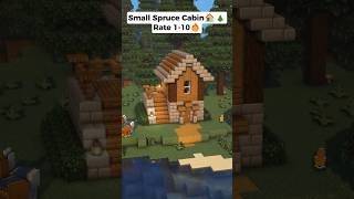 Building a Small Spruce Cabin in Minecraft [upl. by Pearlstein]