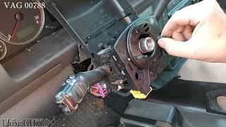 How to remove steering angle sensor G85  clock spring airbag spiral VW Golf Mk4 Bora Passat [upl. by Johm]