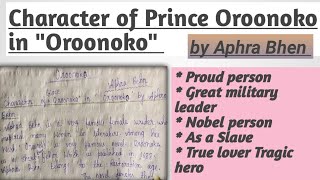 Character of Oroonoko in the novel quotOroonokoquot by Aphra Bhen l Role played by Oroonoko l [upl. by Oguh628]