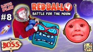 Chase amp Dad play REDBALL 4 Battle for the Moon BOSS BATTLE Levels 56  60 Part 8 Gameplay [upl. by Aekahs]