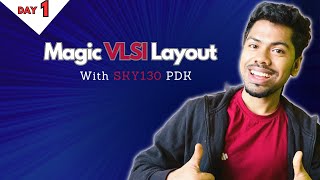 Magic VLSI tutorial  Cmos inverter layout design  Day 1 [upl. by Keri]