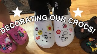 DECORATING OUR CROCS WITH AMAZON CHARMS [upl. by Vincelette]