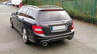 Mercedes C350 CDi rear silencer deletes [upl. by Yendyc]