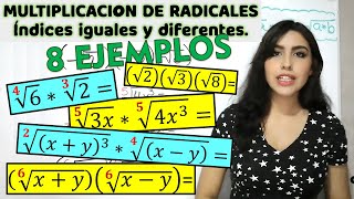 MULTIPLICACION DE RADICALES de igual índice y diferente [upl. by Crellen]