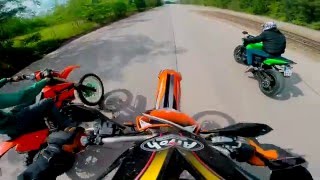 Ktm exc 300 vs Kawasaki zx 750 vs Ktm exc 125 [upl. by Nac744]