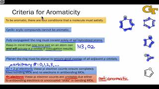 3104 Criteria for Aromaticity [upl. by Flossi]