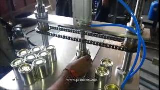 Semi Auto LID Placing Machine for CPVC Metal TINS [upl. by Kraska315]