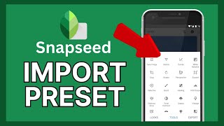 How to Import Presets in Snapseed 2024 [upl. by Shurwood]