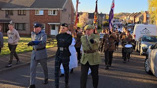 Greengairs Thistle Flute Band  Broxburn Loyalists annual parade 2024 [upl. by Aihsenek626]