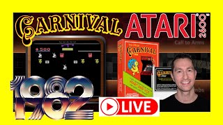 Lets Go to the Carnival on Atari Chronologically Gaming is LIVE atari retrogames vintagegame [upl. by Nuavahs]