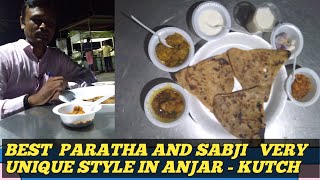 BEST PARATHA AND SABJI VERY UNIQUE STYLE IN ANJAR  KUTCH  KOONJAN CHAVDA THE FOOD CHANNEL [upl. by Nylarad729]