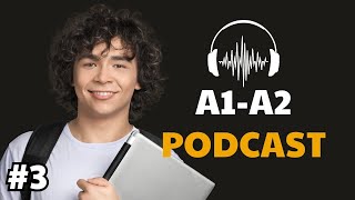 A1A2 English Listening Podcast  A Student’s Life [upl. by Enelyar]