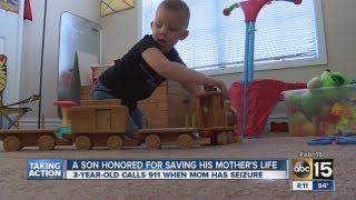 3yearold calls 911 and saves his moms life [upl. by Jonette541]