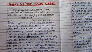 Essay on Dowry system for students in English Essay on Dowry system essay writing  essay [upl. by Yuma]