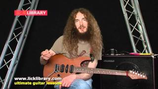 Guthrie Govan  Guitar Pick  Session 16 Licklibrary [upl. by Ymmit]