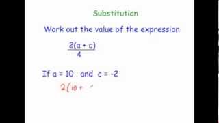 Substitution into Expressions [upl. by Rebmac]