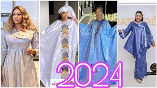 très jolie 🥰 modèle robe grand boubou en Bazin famme sénégalais africaine 💖 [upl. by Ilbert]