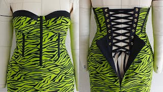 HOW TO SEW A INBUILT CORSET [upl. by Sumetra383]