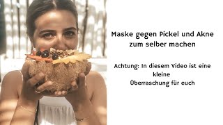 Maske gegen Pickel Akne und Mitesser selber machen  mit nur zwei Zutaten die effektivste Maske [upl. by Crary755]