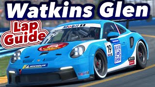 GUIDE  Porsche 911 GT3 CUP 992 LAP  Watkins Glen iRacing VR [upl. by Nohsad]