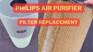 Philips Air Purifier Filter Replacement 3000 Series  How Dirty It Is After 1 Year [upl. by Flanagan]