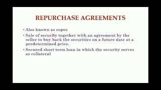 Repurchase Agreement REPO AGREEMENT  Money Market Instruments  FMI  Malalyalam  BBAampBCom [upl. by Acacia]