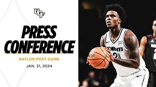 UCF MBB  Postgame Press Conference  Mens Hoops vs No 18 Baylor [upl. by Onoitna771]