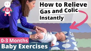 One way to Relieve Gas and Colic In Babies and Infants ★ 03 Months ★ Baby Exercises amp Activities [upl. by Blackman]