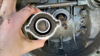 Throwout bearing replacement in 2 minutes  VW Bus or Bug  Ep15 [upl. by Lehacim]