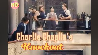 The Knockout Charlie Chaplin Funny Movie Colorized [upl. by Lerim]