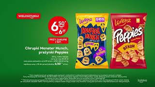 Żabka  Bliskość promocji  Tymbark Monster Munch i Peppies  2310511 [upl. by Rockwell]