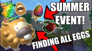 NEW SUMMER EVENT FINDING ALL EGGS  Bidoof Simulator Episode 6 [upl. by Enaelem672]