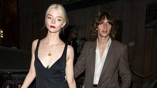 Anya Taylor Joy Steps Out In A Plunging Black Dress With Her Husband To Celebrate Charlis Birthday [upl. by Noval]