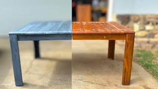 How To Refinish A Table Black ICE TwoTone Stain [upl. by Imot24]