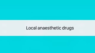 Local Anaesthetics  Classification  DrSofficial [upl. by Resay]