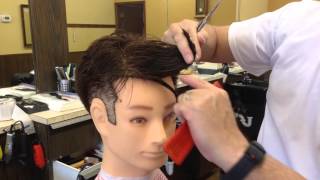 Guy haircut how to cut Angle bangs [upl. by Hite]