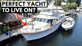 795000 1991 HATTERAS 72 CLASSIC MOTOR YACHT TOUR Liveaboard on Water [upl. by Adnamal344]