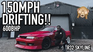 150MPH DRIFTING 😳 NISSAN SKYLINE R32 [upl. by Roderick]