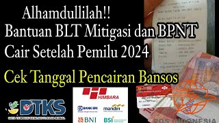 😍Alhamdullilah❗Bantuan BLT Mitigasi dan BPNT Cair Setelah Pemilu 2024 Cek Tanggal Pencairan Bansos [upl. by Meadow]