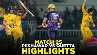 PSL 9  Full Highlights  Peshawar Zalmi vs Quetta Gladiators  Match 25  M2A1A [upl. by Eilyw]