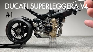 Building Tamiya 112 DUCATI SUPERLEGGERA V4 1 Scale Model [upl. by Ike954]