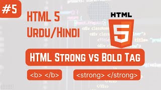 HTML Bold vs Strong tag   UrduHindi [upl. by Milon]