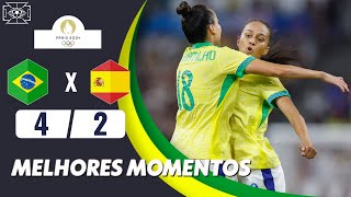 Brasil x Espanha  42  Melhores Momentos  Paris 2024  brasil x espanha feminino [upl. by Genni]