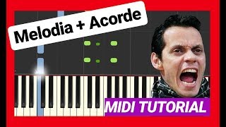 💞Parecen viernes💞 Marc Anthony🎹 MIDI tutorial PIANO [upl. by Leibrag]