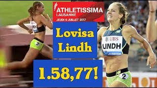 Lovisa Lindh  SVENSKT REKORD  15877  800 m  DL Lausanne  6 juli 2017 [upl. by Adama]