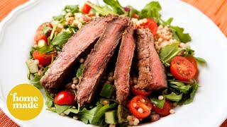 Quick And Easy Mediterranean Steak Salad [upl. by Nwadal314]