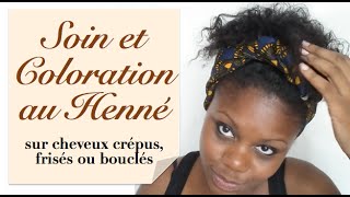 Soin et Coloration au Henné sur cheveux frisés crépus et bouclés [upl. by Agn]