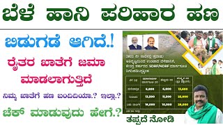 Bele Parihara Payment Karnataka 2022  Bele Hani Parihar Karnataka 2022  Bele Parihara ಬೆಳೆ ಪರಿಹಾರ [upl. by Floyd]