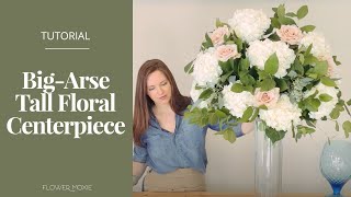 DIY Tall Stemless Centerpiece by Flower Moxie SUPER FAST TUTORIAL [upl. by Suh]