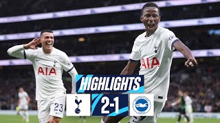 TOTTENHAM HOTSPUR 21 BRIGHTON  PREMIER LEAGUE HIGHLIGHTS  906 MINUTE WINNER [upl. by Marduk824]